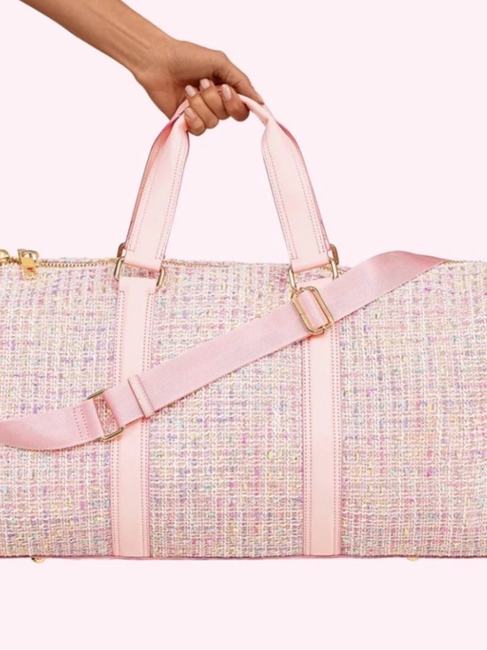Stoney Clover Lane Handbags - Libby Stoney Clover Lane Pink Tweed 3 Piece Set  with Gold Hardware